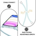 thumbnail image 4 of Crossbody Lanyard Phone case for iPhone 12, Silicone Phone Cover with Adjustable Necklace Strap Soft Belt Neck Cord Lanyard Shockproof Protective Case - Baby Blue, 4 of 14