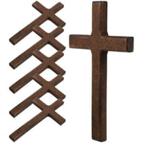 HOMEMAXS 6pcs Prayer Wooden Crosses Desktop Small Cross Holding Cross Christian Catholicism Cross