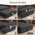 thumbnail image 5 of Marrber 51.6" Convertible Pull-Out Sofa Bed Sleeper Loveseat with Backrest, suitable for small spaces, chenille dark gray, 5 of 7