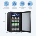 thumbnail image 4 of YUKOOL 3.2cu.ft Beverage Refrigerator Cooler, Small Drink Dispenser Clear Front Door(Black), 4 of 7