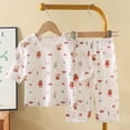 thumbnail image 2 of Ulanda 100% Organic Cotton Baby Long Sleeve Pajama Sets, Toddler Boy Girl 2-Piece Sleepwear (Red, 3-4 Years), 2 of 3