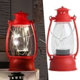 thumbnail image 2 of HJQEQVD Vintage Style Red Hurricane Lantern with 12 Led Light Output and Dimmer Switch Battery Operated Hanging Lantern for Indoor and Outdoor Vintage Home Decor, 2 of 3