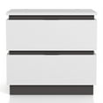thumbnail image 2 of Furniture of America Misti Contemporary Solid Wood Nightstand with USB in White, 2 of 8