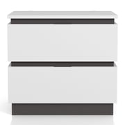 FOA Misti 3-Piece White Wood Storage Bedroom Set - Queen + 2 Nightstands