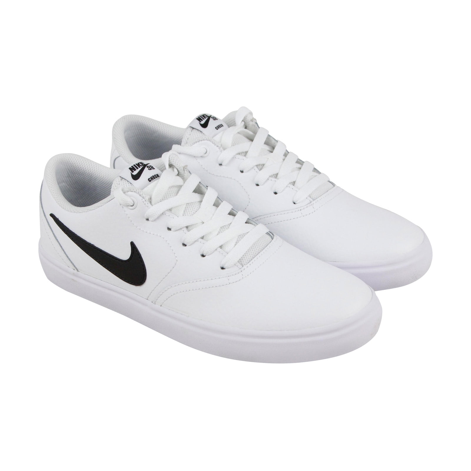 Nike Check Solar Mens White Leather Lace Up Skate Shoes - Walmart.com