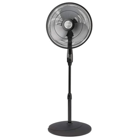 

Adjustable-Height 16 in. Oscillating Performance Black Pedestal Fan with Remote Control