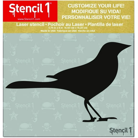 Stencil1 Bird 2 Stencil Arts Crafts - 5.75" X 6"