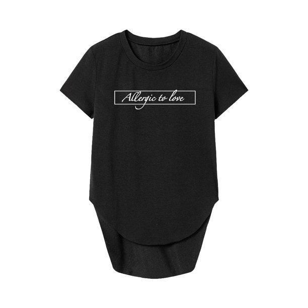Camiseta para mujer Yinane ropa deportiva de moda con cuello redondo L