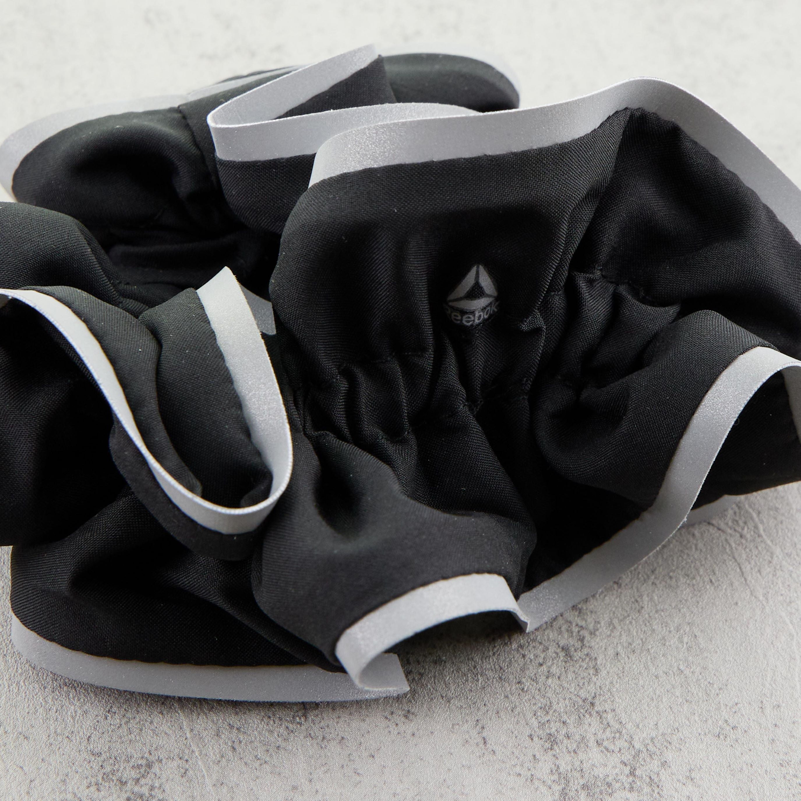 (2 pack) Reebok Reflective Hair Scrunchie for All Hair Types with Twister Design