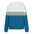 thumbnail image 5 of Jinhomg Fall Winter Casual Sweatshirts for Women 2026 Fashion Color Block Hoodies Casual Cozy Long Sleeve Kangaroo Pocket Sweatshirt with Drawstring Blue L, 5 of 6