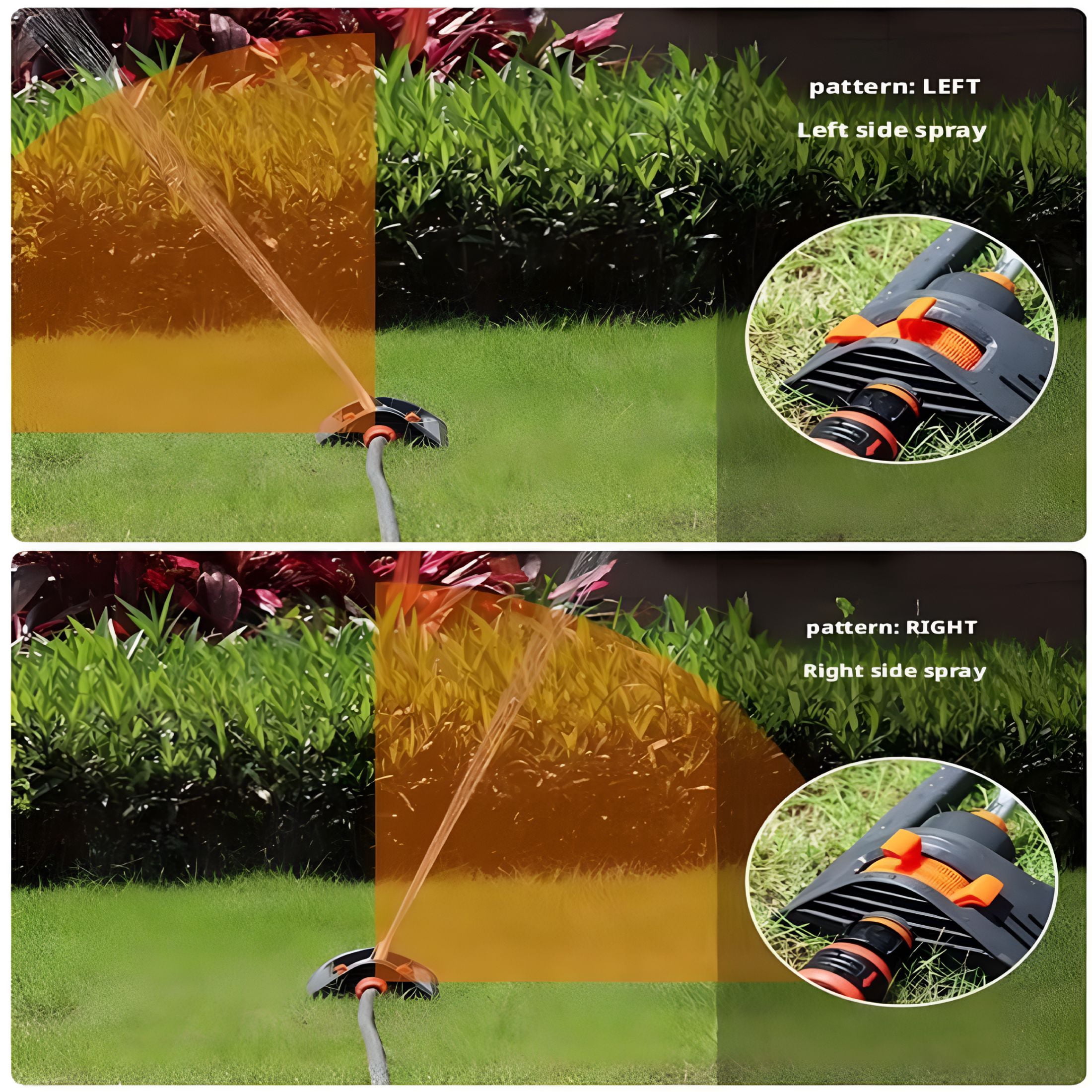 HIBIBUD Automatic Oscillating Lawn Sprinkler,19 Hole,4 Modes,Black Abs,Adjustable Water Sprinkler Watering Device for Lawn,Garden,Agricultural Irrigation