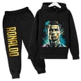 thumbnail image 5 of Conjunto de sudadera con capucha para niños con estampado de Ronaldo 2024, pantalones con capucha de vellón de otoño e invierno, ropa deportiva informal de dos piezas para niños, 5 of 5