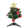 thumbnail image 5 of Fyearfly Árbol de Navidad de Mesa, 30 cm Árbol de Navidad de Mesa Mini Artificial DIY Ligero Decoraciones navideñas vívidas con Estrellas Bowknots Campanas, 5 of 5