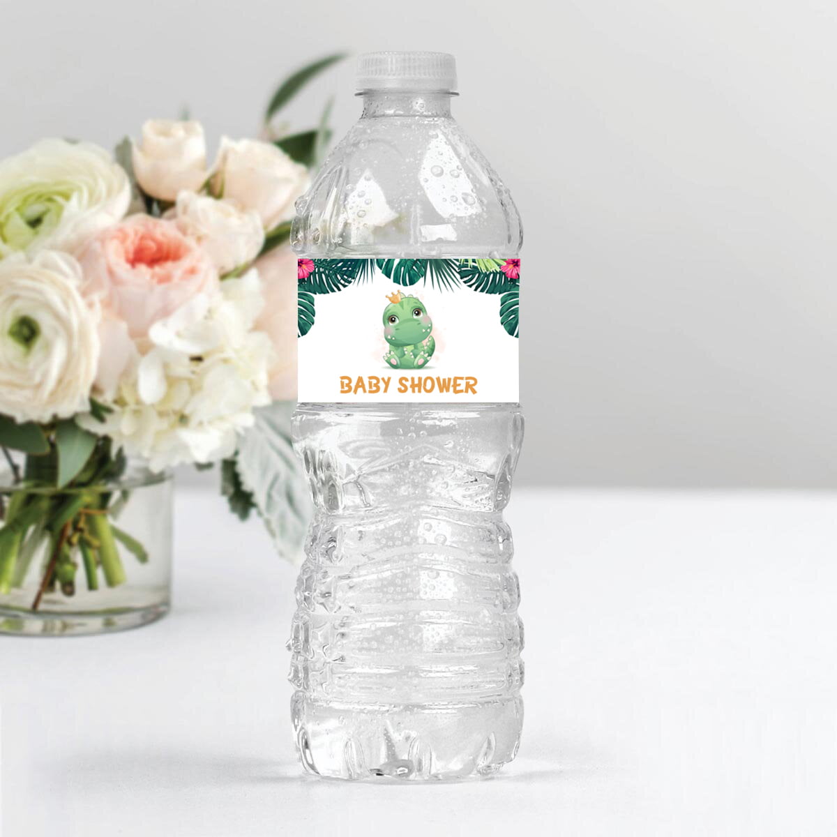 Welcome To Our Tribe Baby Shower Water Bottle Labels  Stork Baby Gift  Baskets –