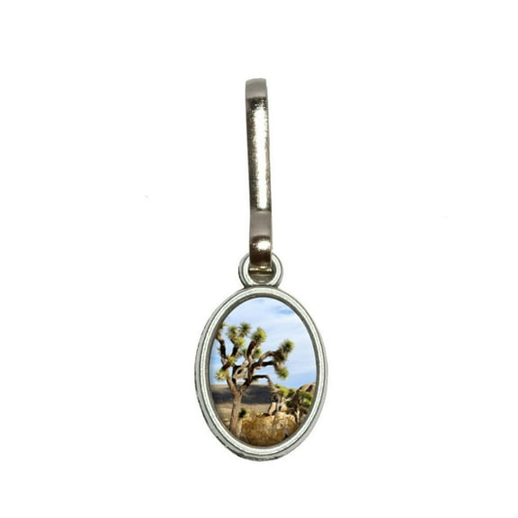 Joshua Tree National Park Mojave Desert Oval Zipper Pull