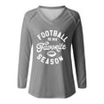 thumbnail image 4 of Womens Tops Football Is My Favorite Season Long Sleeve Shirt Football Lover V Neck Tee Comfortable Polyester Spandex Blend 4Xl Sweaters For Women, 4 of 5