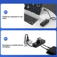 thumbnail image 3 of Seitruly ABS USB 3,0 Hub portátil 4 puertos transmisión rápida U-disk teclado WiFi cámara Joystick escritorio Hubs Splitter adaptador Videojuegos y accesorios Blanco, 3 of 6