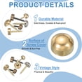 thumbnail image 3 of Uxcell Brass Decorative Screws with Caps for Furniture Fixing and Wall Hangings Yellow 9mm, 3 of 7