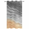 thumbnail image 2 of Outdoor Curtains for Patio Waterproof, Grey Ombre Coastal Windproof Pravicy Outside Porch Blackout Curtain, Summer Nautical Beach Ocean Seaside Sun Blocking Grommets Curtains for Cabana 54"x84", 2 of 9