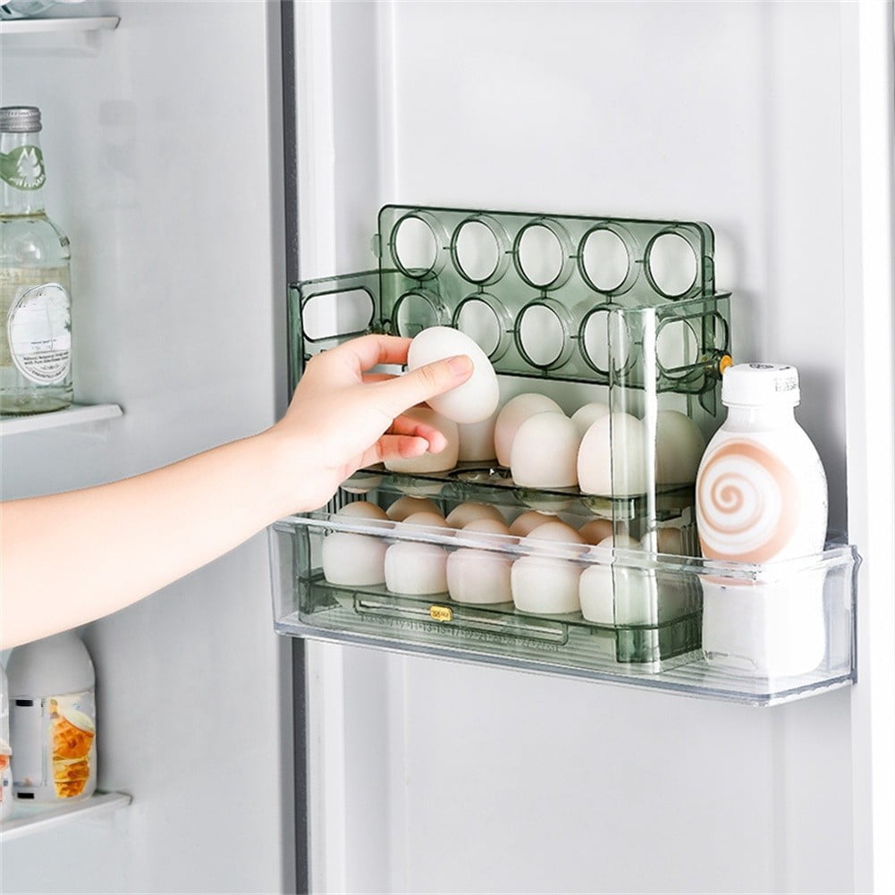 Egg Container Holders 30 Eggs 3 Tier Egg Holder Organizer Tray for Refrigerator
