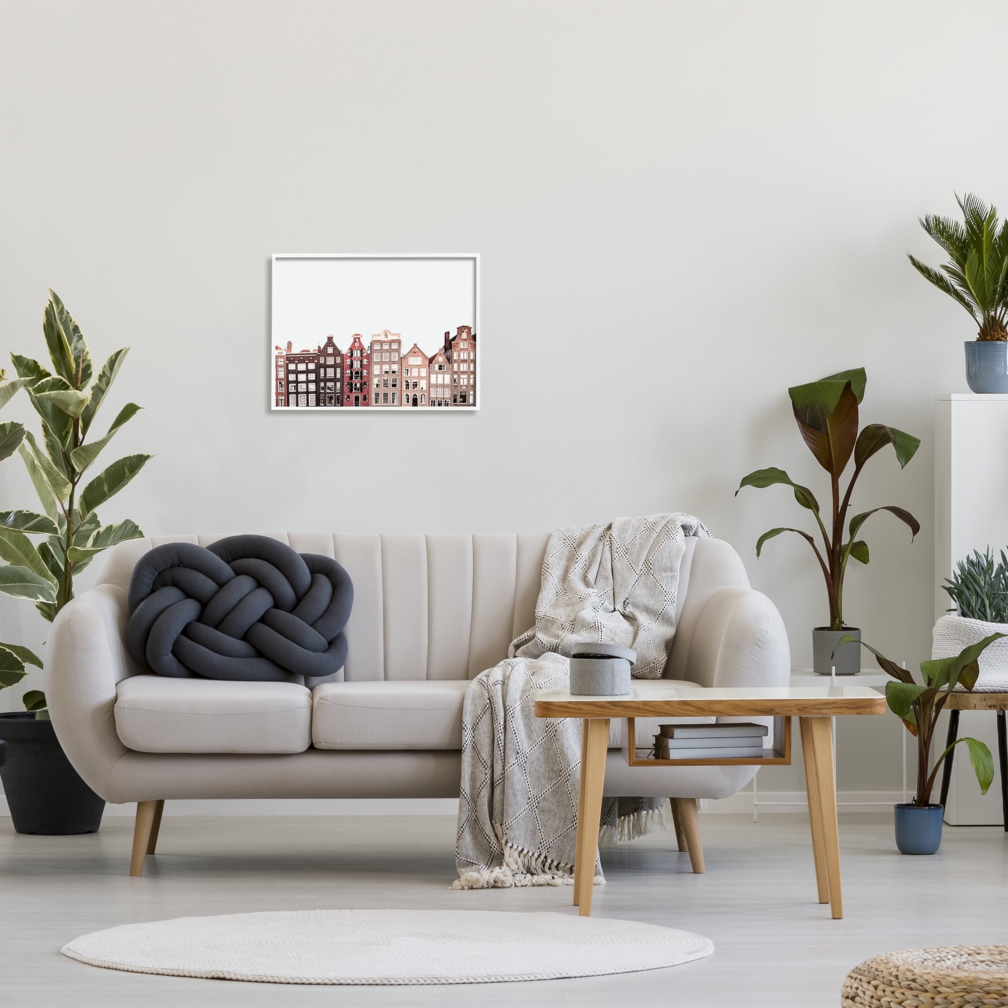 Stupell Industries Cityscape Houses Architecture Travel & Places Photography White Framed Art Print Wall Art, 20 x 16