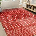 thumbnail image 2 of Ultrug Vintage Rugs Boho Geometric Moroccan Area Rug Soft Carpet for Bedroom Living Room Home Decor,8'x10',Red, 2 of 7