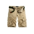 thumbnail image 1 of xiaxaixu Men Cargo Shorts, Button Zipper Closure Solid Summer Shorts Streetwear with Pockets, 1 of 5