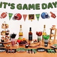 thumbnail image 3 of Football Party Supplies Kit Serve 24,Includes Dinner Plates,Dessert Plates,Napkins,Cups,Banner and Touchdown Tablecloth for Football Birthday Party Football Game Day Tailgate Party Decorations, 3 of 7