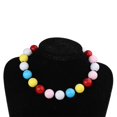 thumbnail image 2 of Collar de cuentas acrílicas gruesas, collar llamativo de chicle, joyería elegante, 2 of 4