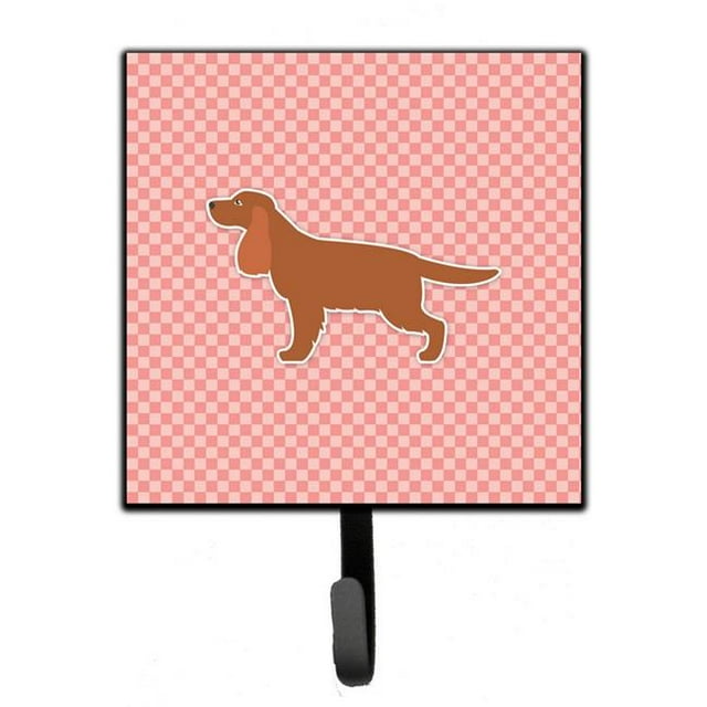 Carolines Treasures BB3612SH4 English Cocker Spaniel Checkerboard Pink Leash or Key Holder