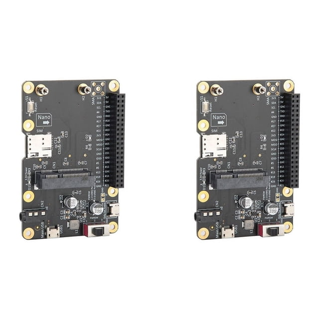 2X Mini 3G/4G/LTE Module HAT Portable USB Expansion Board with SIM Card Slot Vertical Adapter Card for