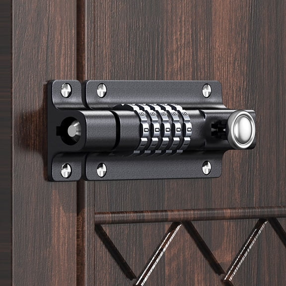 PBPBOX Black Combination Gate Lock for Outdoor Fence and Wooden Doors