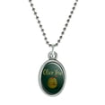 thumbnail image 1 of Olive You I Love You Funny Antiqued Oval Charm Pendant with Chain, 1 of 3