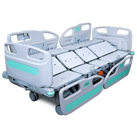 (Item No : HC-9 EZ-Turn ICU Hospital Bed for Lateral Tilting & Rotation, Included 5.1" Divided Mattress, LINAK Motor, Central Locking, Weight Scale, Nursing & Patient Control