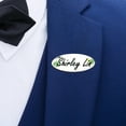 thumbnail image 5 of AQFZ 10Pcs/Set DIY Oval Name Badge with Pin Office Workers Students Employee ID Name Tag Holder Lightweight Wooden Work Clothes Brooch Pin Kit, 5 of 8