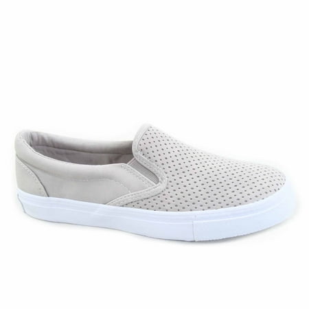 Tracer-S Women's Causal Slip On Elastic Round Toe Perforated Athletic Flat Heel Sneaker
