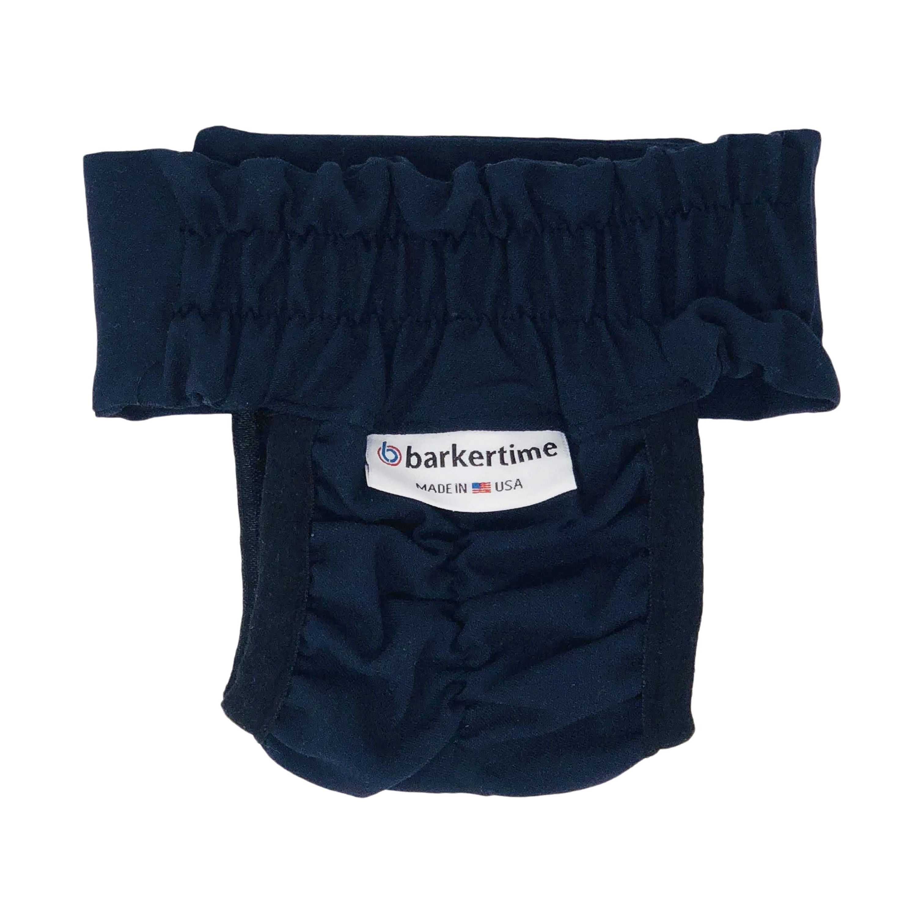Barkertime Navy Blue Washable Cat Diaper Pull-up - Made in USA