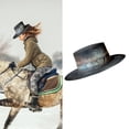 thumbnail image 4 of ZPAQI Vintage Panama Hat Victorian Age Classical Hat with Distressed Ribbon, 4 of 6