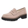 thumbnail image 4 of Mepaouo Dress Loafers for Women Leather Platform Mary Janes Shoes Casual Formal Work Shoes(Pink,11), 4 of 5