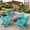 Aqua, variant on Adirondack Chair Set of 2, Outdoor Folding All-Weather HDPE Adirondack Chairs with 2 Cup Holders for Patio, Black
