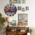 thumbnail image 5 of Colorful Abstract Graffiti Wall Clock Modern Home Decor 10-Inch Silent Wooden Wall Clock, Battery Operated (AA Batteries Not Included), Artistic Home Decor, 5 of 8