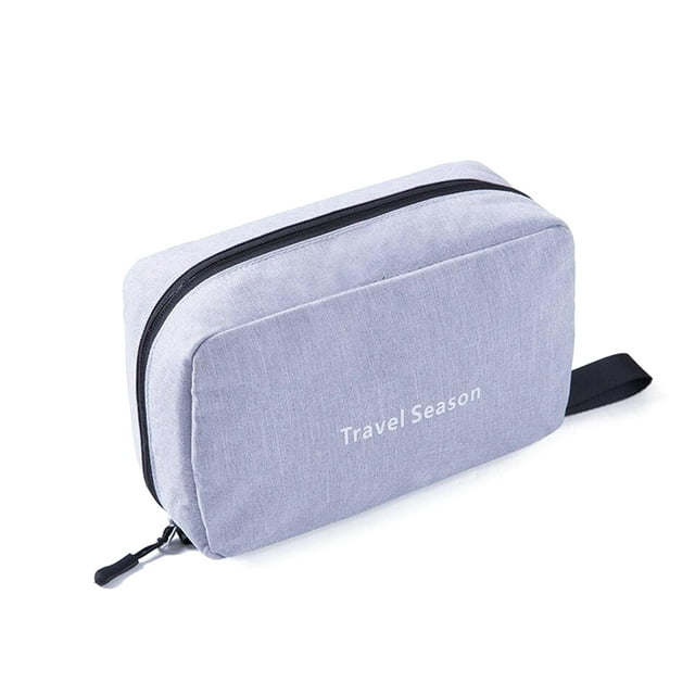 Paquete de maquillaje impermeable, portátil, unisex, poliéster, plegable, para viajes, lavado y afeitado, paquete colgante con cremallera