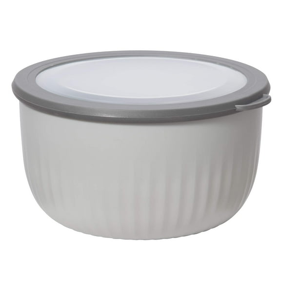 Recipiente de plástico para preparar, almacenar y servir para Oggi de 4 litros con tapa transparente