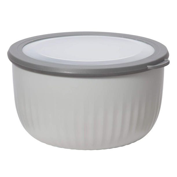 Recipiente de plástico para preparar, almacenar y servir para Oggi de 4 litros con tapa transparente