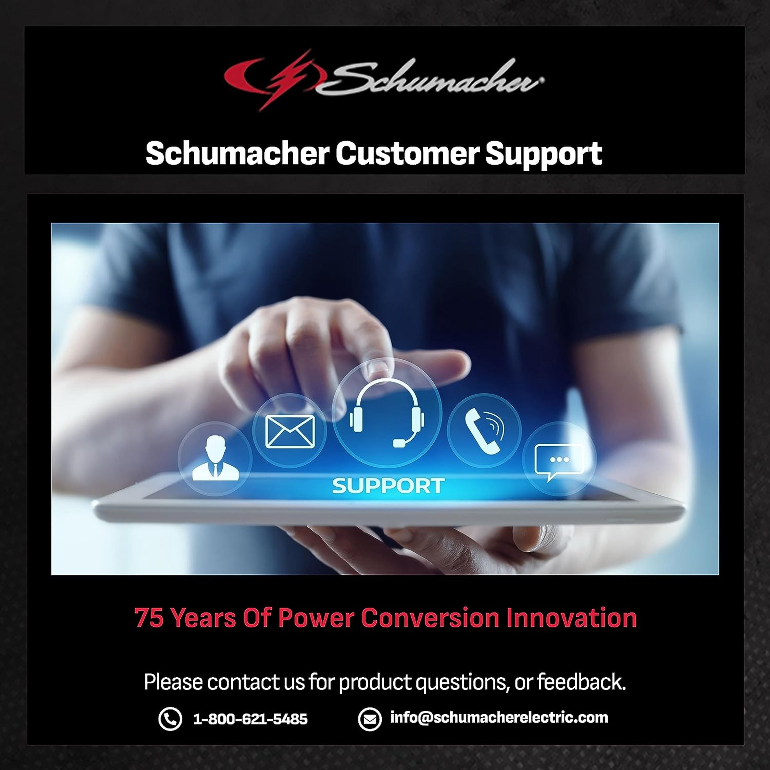 Schumacher Electric 240V / 40A Level 2 EV Wall Charger - NEMA 14-50 Plug - With Universal SAE-J1772 Connector - Wi-Fi & Bluetooth Enabled - Weather-Resistant for Indoor or Outdoor Use - SEV1600P1450