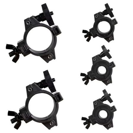 

5 Pcs Stage Lighting O-Clamp - Black 360° Wrap Around DJ & Stage Lighting Heavy Duty Mounting O Clamps for Stand and Truss Fits Truss Diameters of 1 1.5 and 2 - Stage Light Series