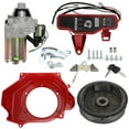thumbnail image 3 of Electric Start Kit Starter Ignition Fan Cover Fit for Honda GX160 GX200 Flywheel Kit, 3 of 7