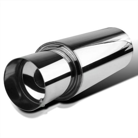 Spec-D Tuning Universal 4" Tip Jdm N1 Style Muffler Hi Flow Titanium Steel