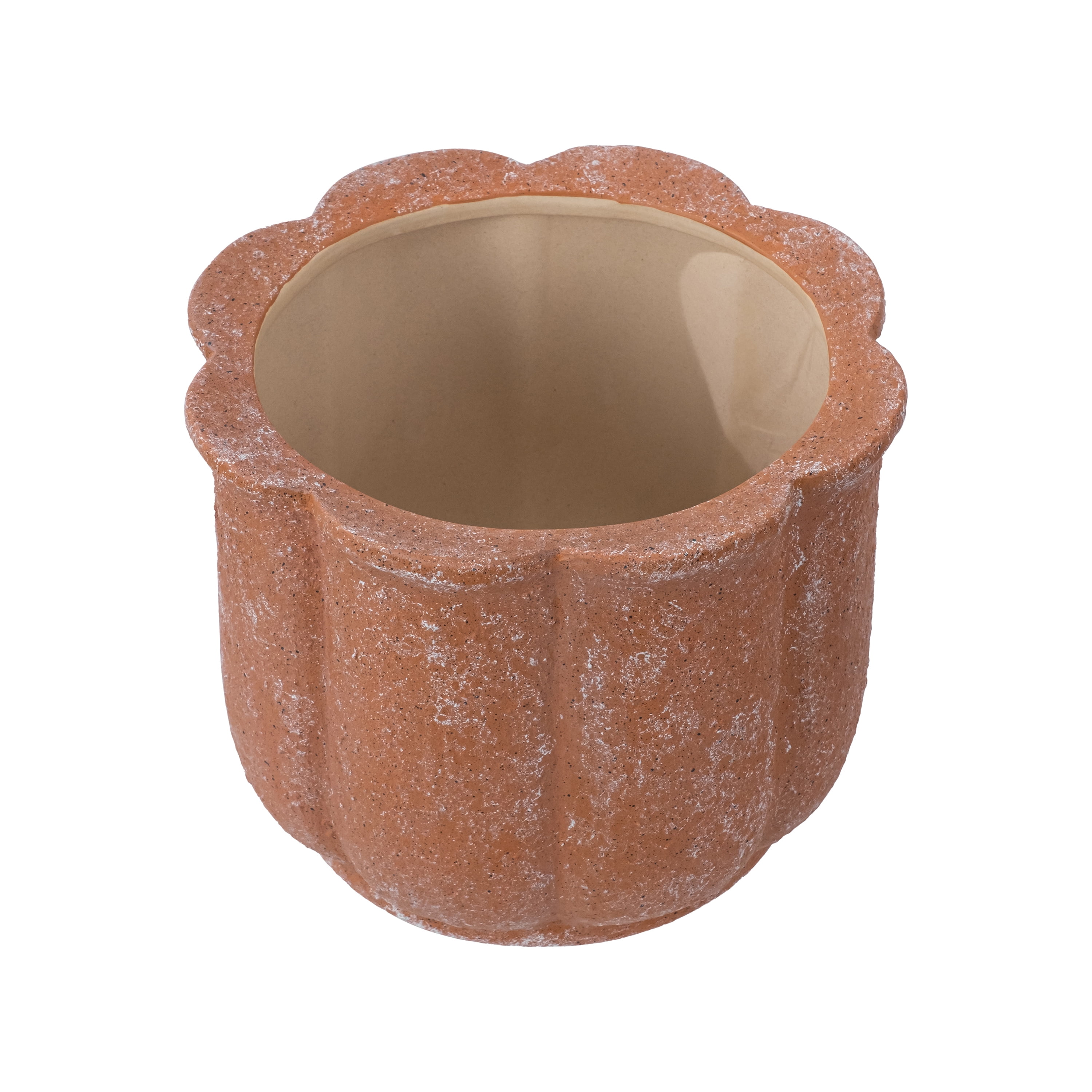 My Texas House 8in Terracotta Flower Planter Pot Ceramic Drainage Hole with Plug Included