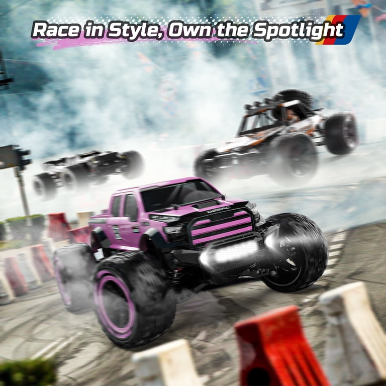 Deerc 1:10 High-Speed 4WD RC Monster Truck, Pink photo 2